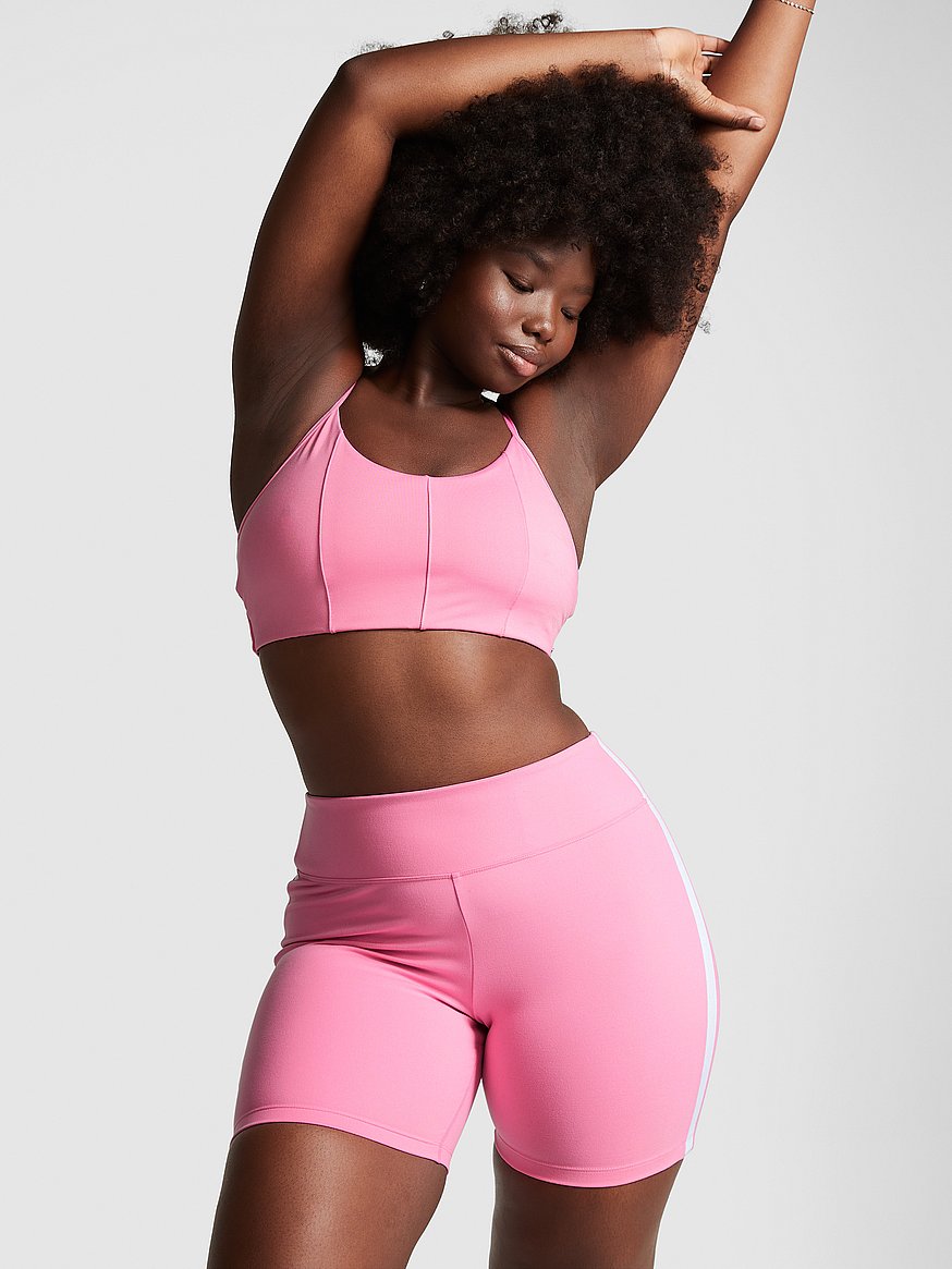 Sports Bra Pink Lightly Padded Non Wired Joggers