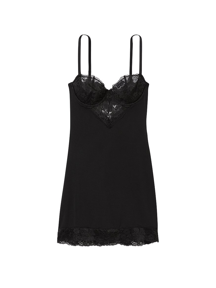 Buy Black Lace Slip Dress from Next France