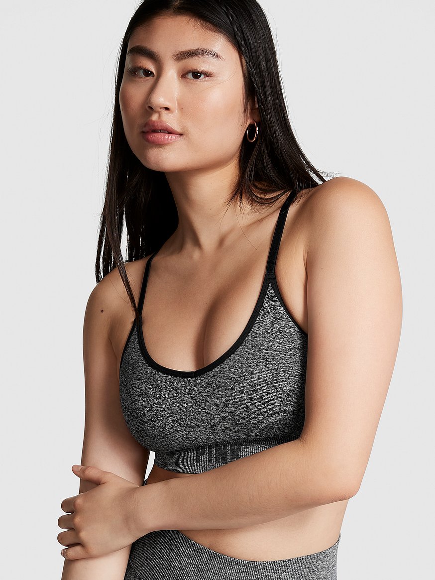 Pink Marble Twist Front Sports Bra – Playful Promises