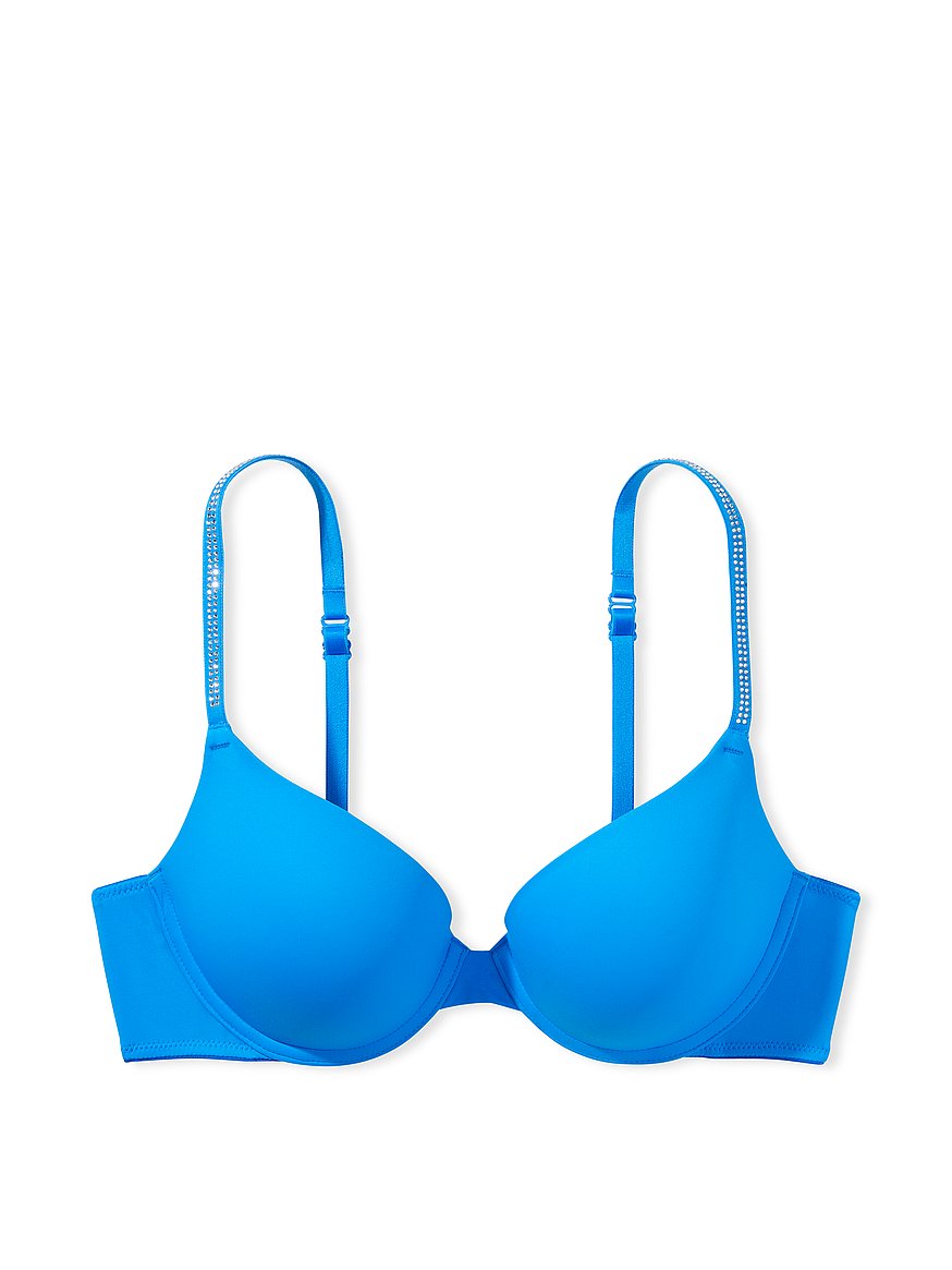 Victoria's Secret Blue Push Up Front Clasp Bra Size 36DD - $23