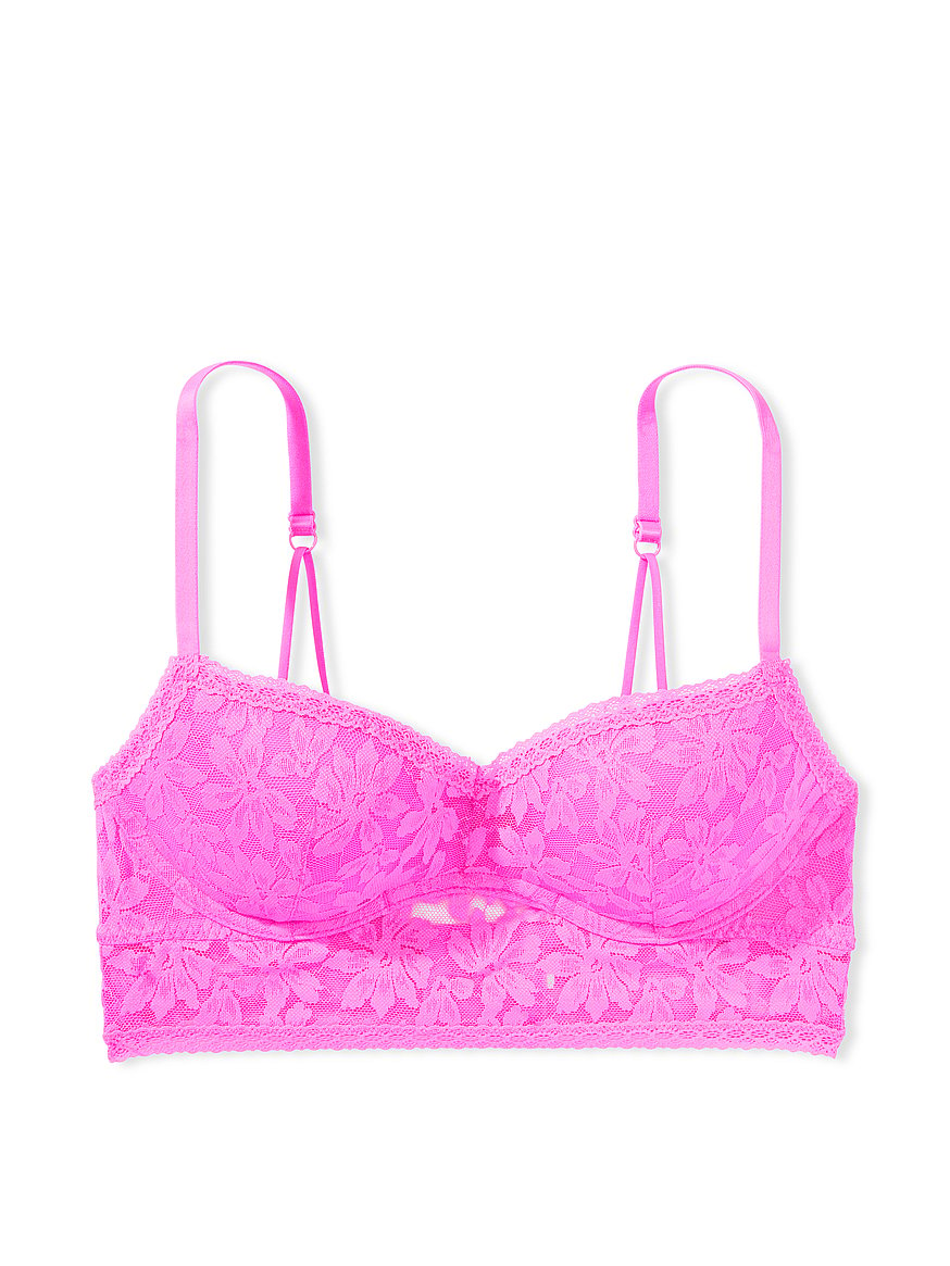 PINK - Victoria's Secret Mint Eyelash Lace High Neck Push Up Bralette Bra  Small Green - $25 - From RB