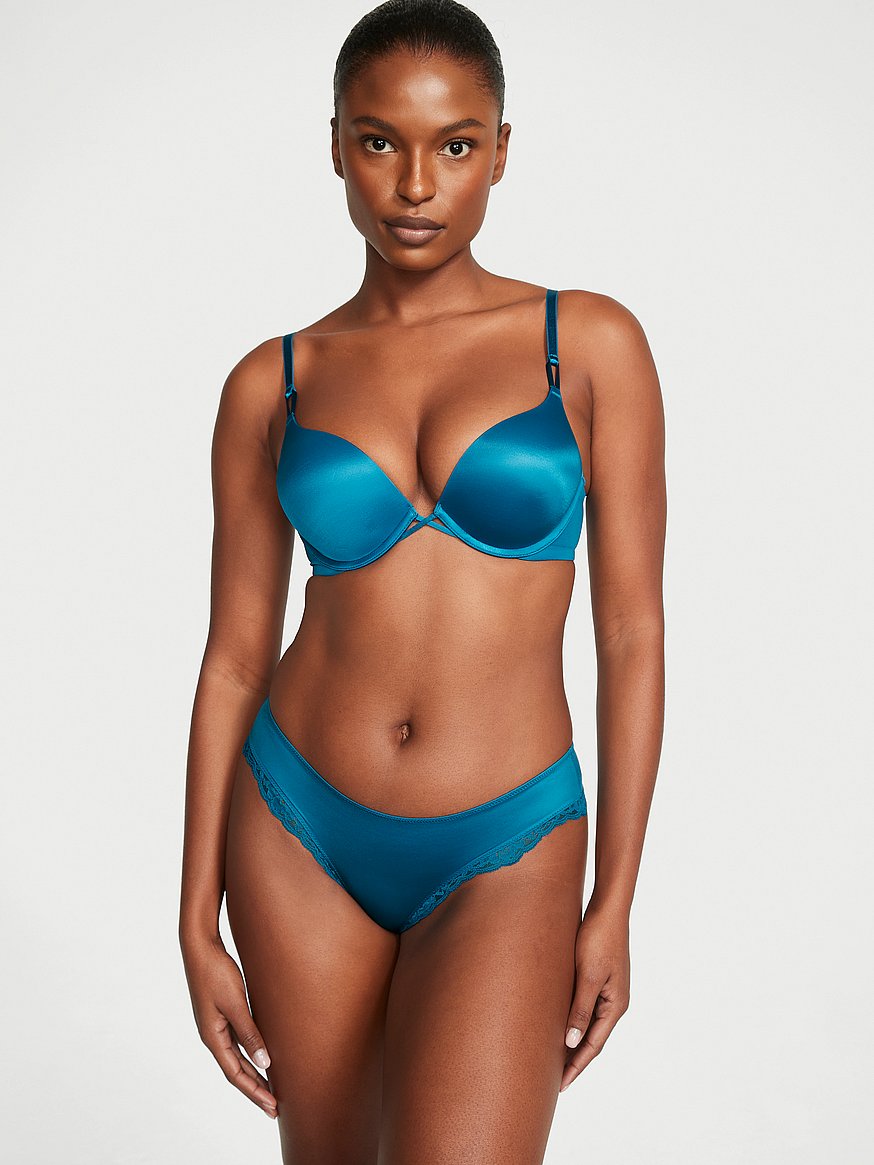 Buy Victoria's Secret Black Ivy Green Smooth Shine Strap Add 2 Cups Push Up  Bombshell Bra from Next Netherlands