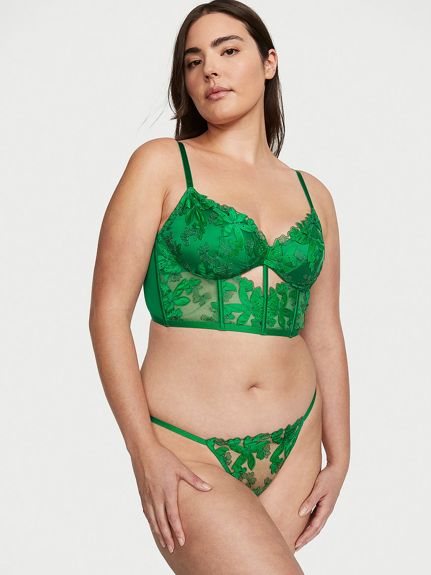 Buy Victoria's Secret Pale Green Corset Strawberry Embroidered Bra from the  Next UK online shop