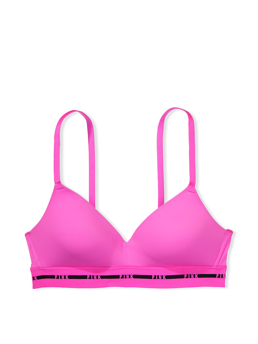 Pink Victoria’s Secret Wear Everywhere wireless lightly lined bra red 36D
