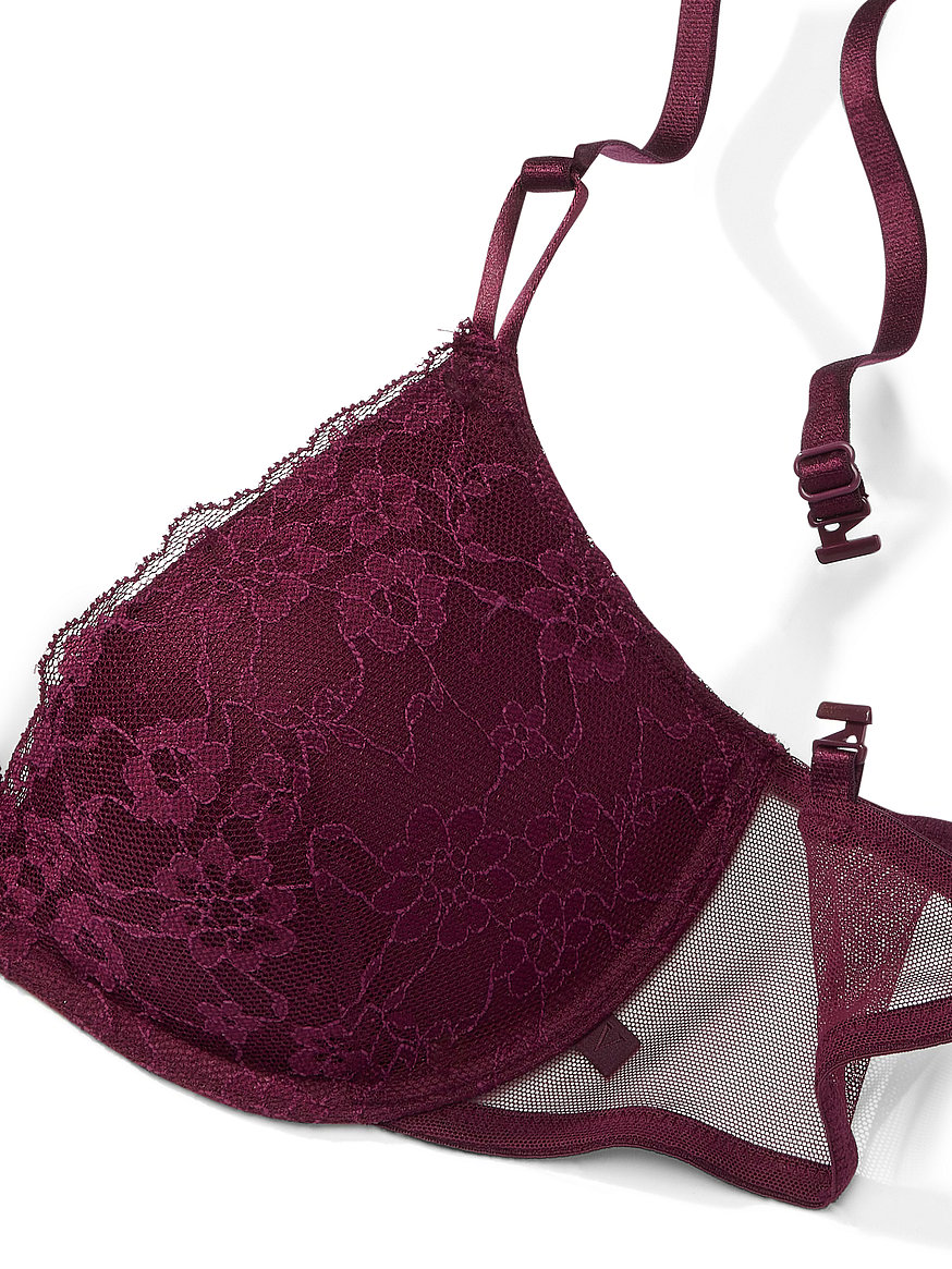 Non wired bra in Fuschia - Recycled Classic Lace Support