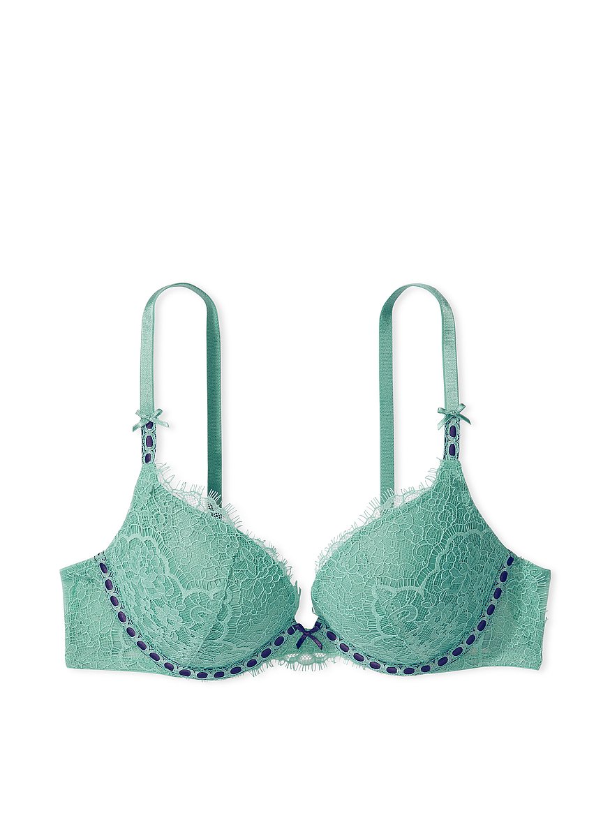 Buy Victoria's Secret Pale Green Embroidery Dream Angels Plunge Push Up Bra  from Next Luxembourg