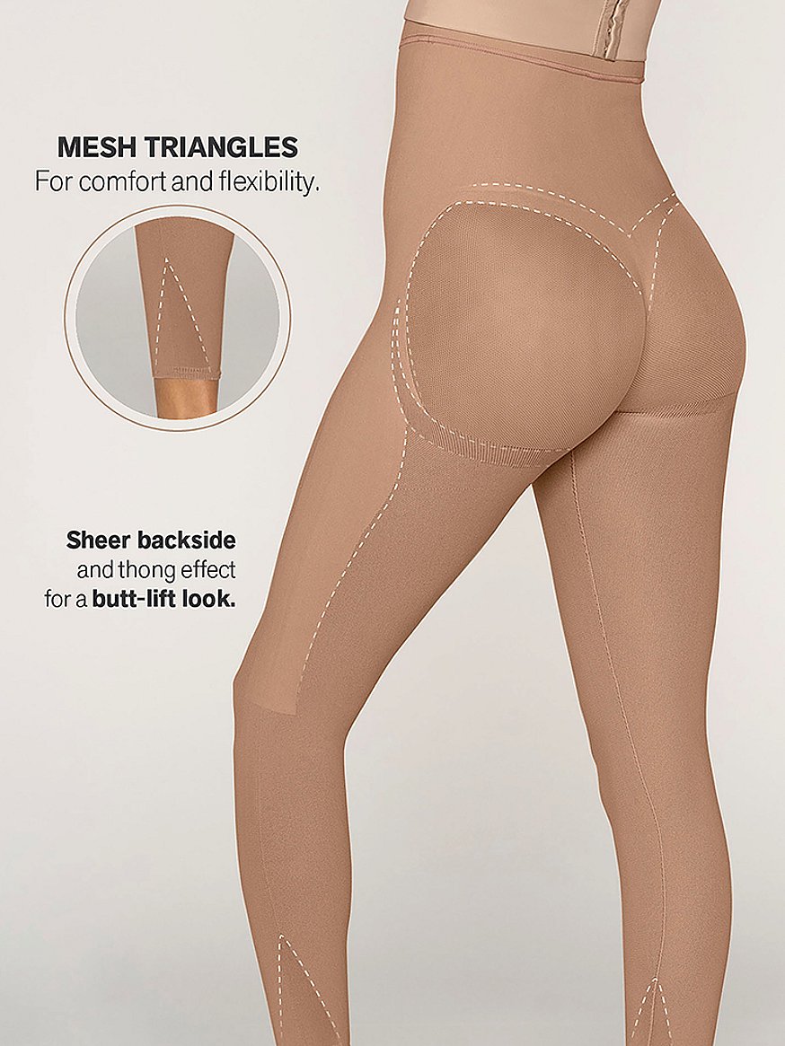 Invisible Butt Lifter Full-Leg Body Shaper - Beige - Leonisa