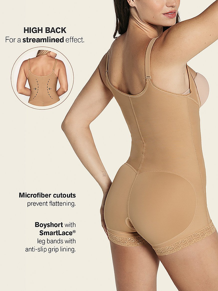 Leonisa Front Hook Boyshort Bodysuit Tummy Control Shapewear for Women with  Butt Lifting at  Women's Clothing store