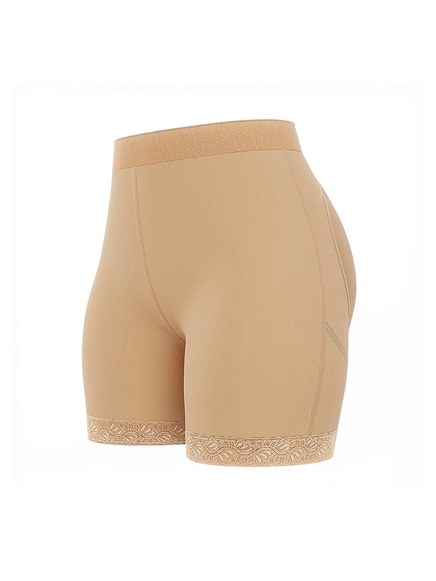 FAJA BBL SHORTS (Small, Beige) at  Women's Clothing store