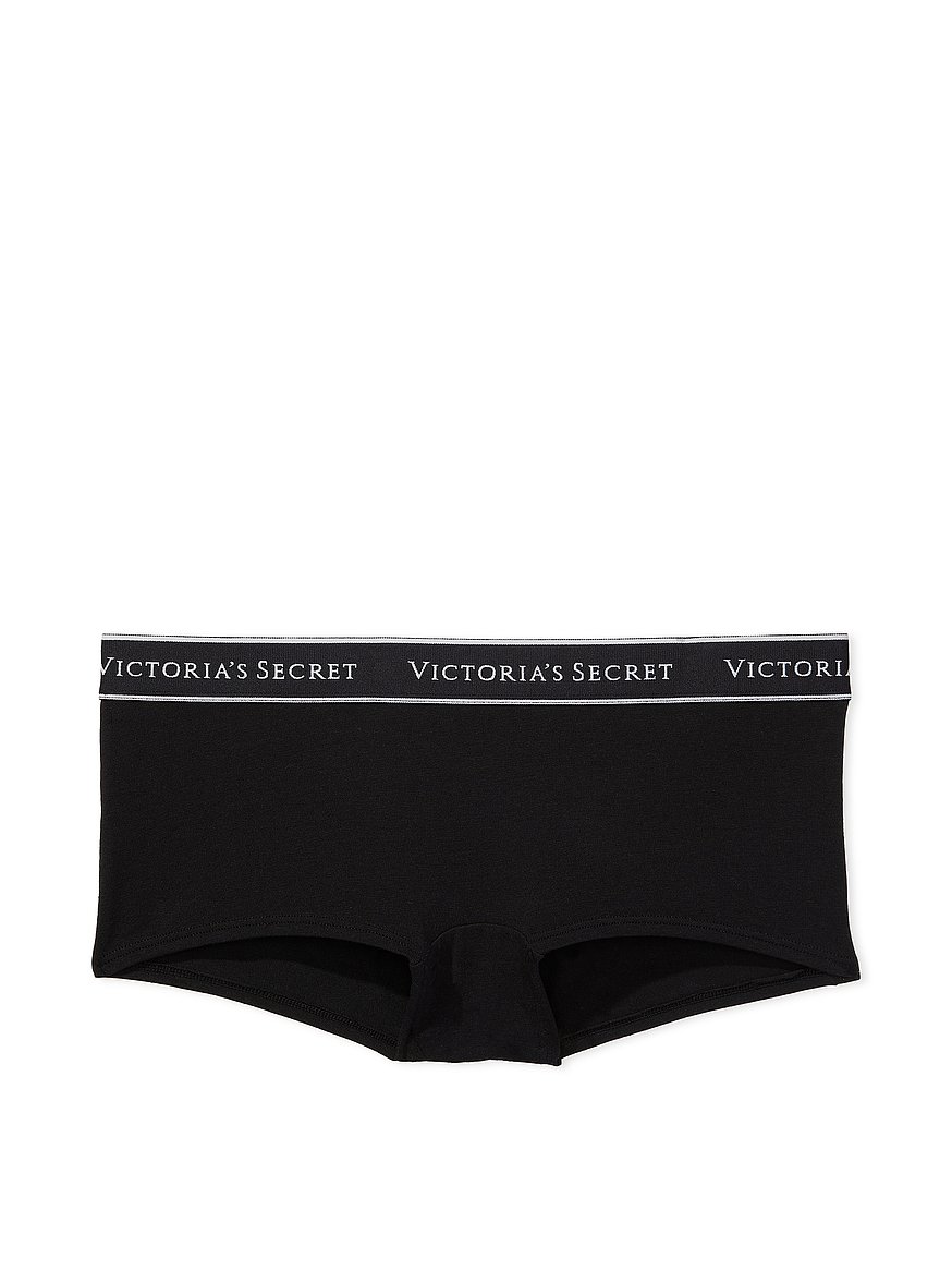 ORIGINAL Victoria Secret Black Cotton Shortie Panty - Branded Collection  House