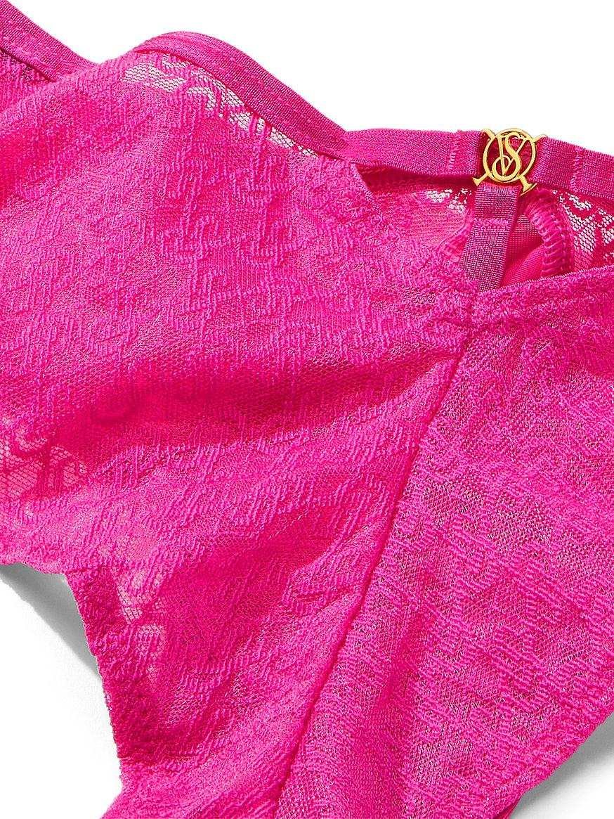 Magic Silk Tickled Pink Open-Cup High-Neck Bra & Split-Crotch Skirt Panty  Pink - Romantic Blessings