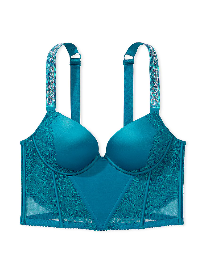 Buy Teal Blue Lace Non Padded Bralette from Next Luxembourg