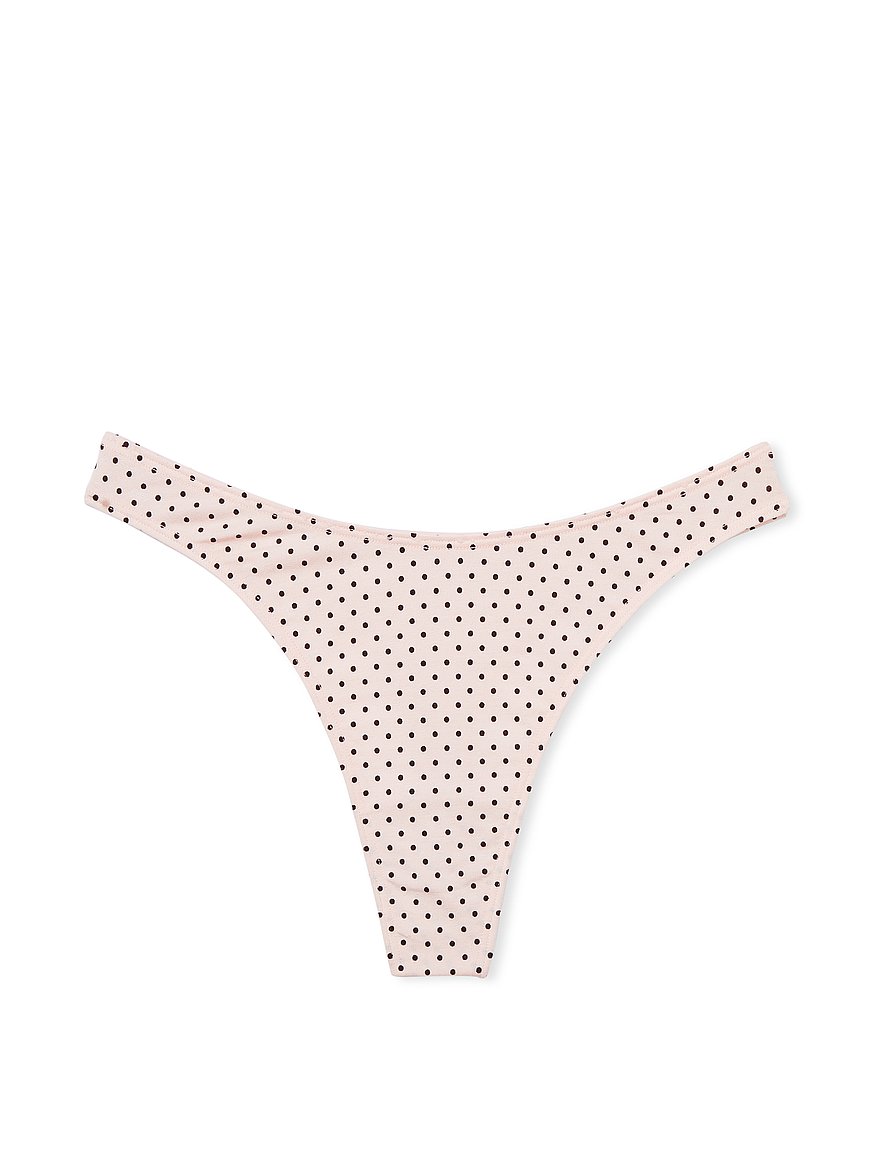 Calcinha Stretch Cotton High-Leg Scoop Thong Panty Purest Pink Logo  Victoria's Secret - Bia Beauty Store