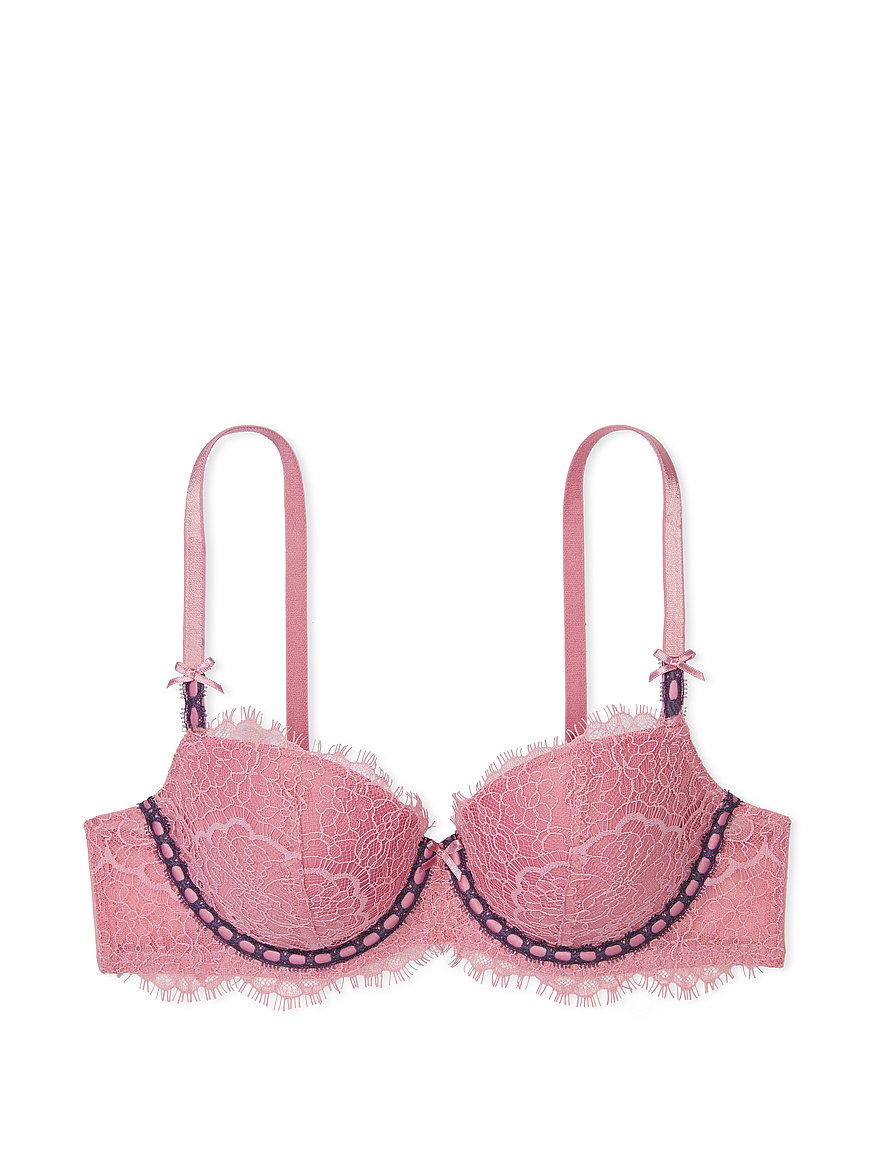 Dream Angels,Strawberry Embroidery,Lightly Lined Demi Bra for