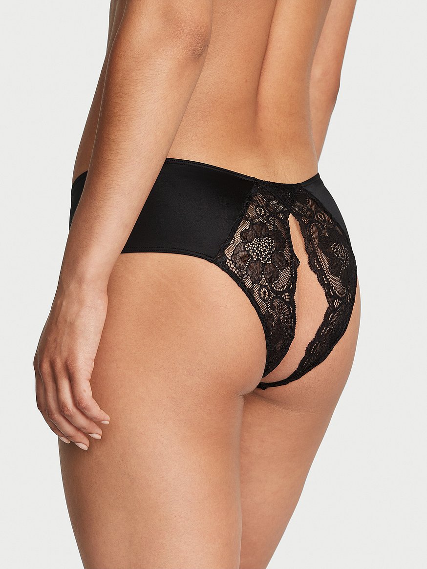 Embroidered Mesh Cheeky Panty