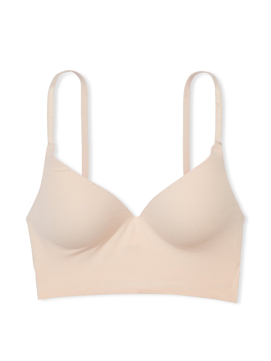 Victoria's Secret Pink Loungin Wireless Push Up Bra, Padded, Cropped, T  Shirt Bras for Women, Beige (XS) at  Women's Clothing store