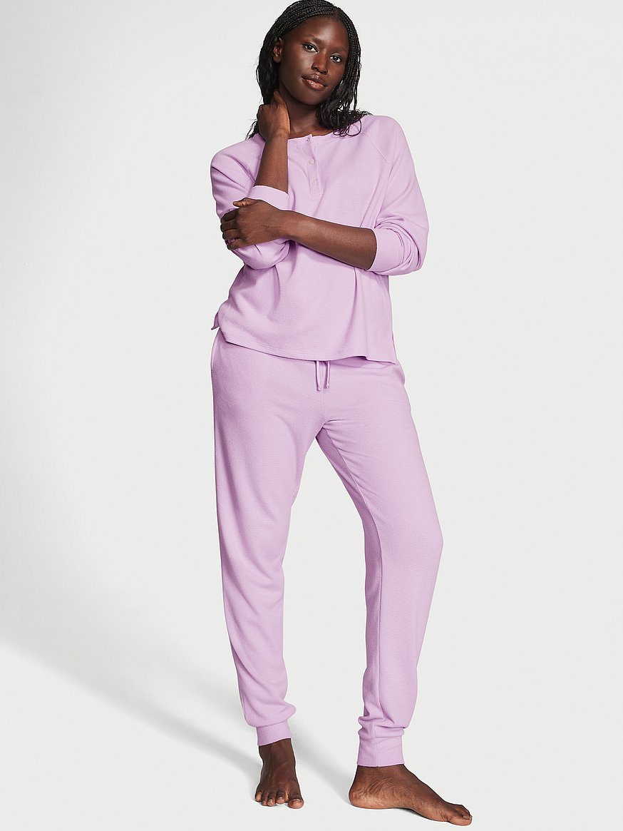 Buy Glow Waffle Tee & Pants Set - Order Pajamas Sets online 1122233900 -  Victoria's Secret US