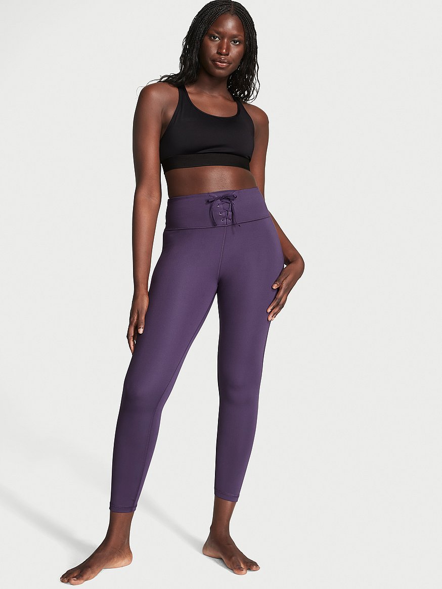 Victorias Secret High Rise Yoga Sport Gym 7/8 Leggings Purple