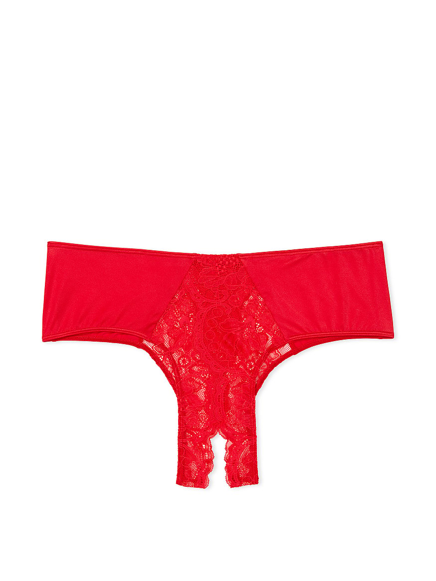 Women's Nylon Sleek String Lusty Red Bikini Panty (Lusty Red)