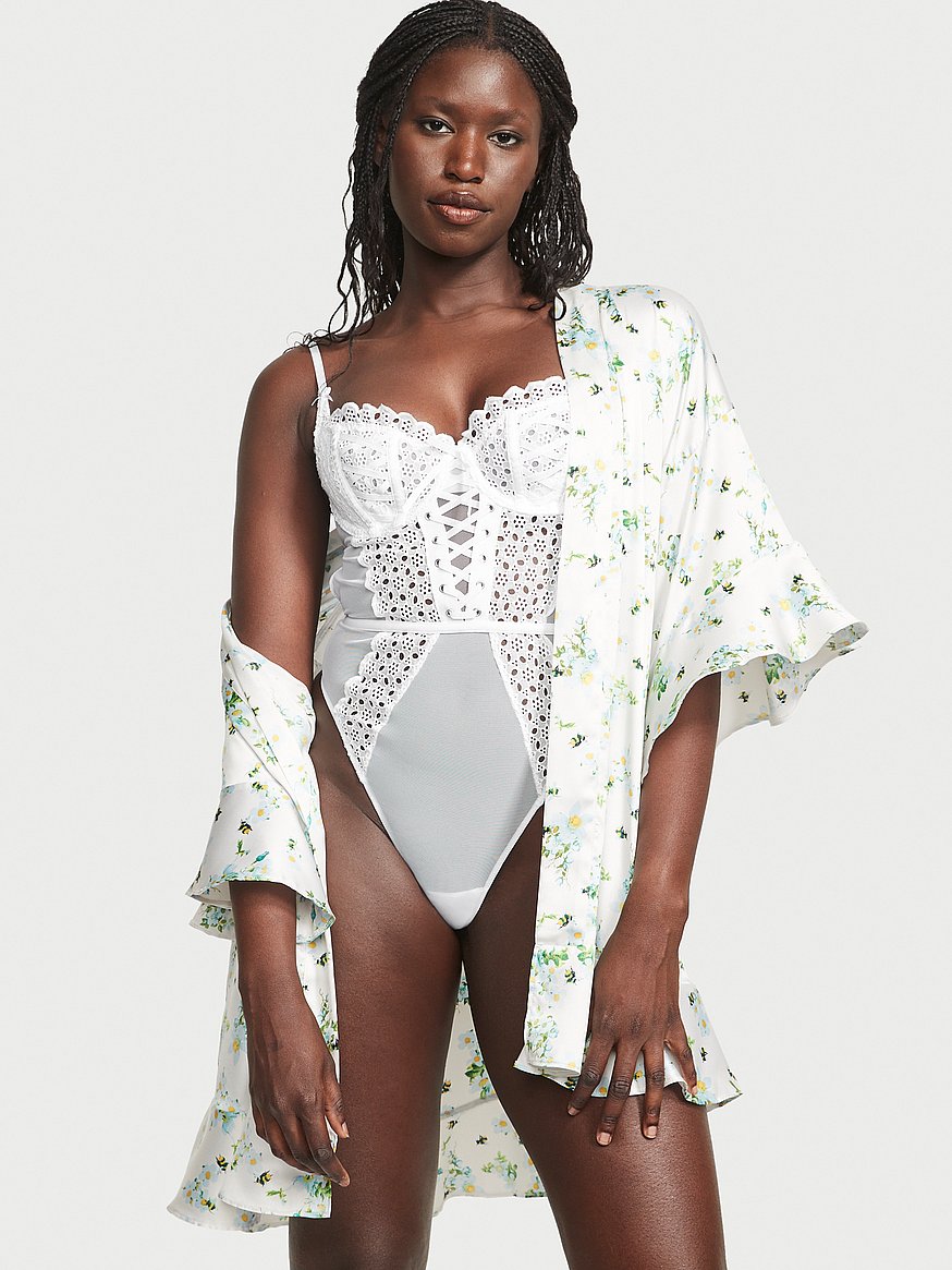 Victoria's Secret Unlined Cutout Lace Bodysuit