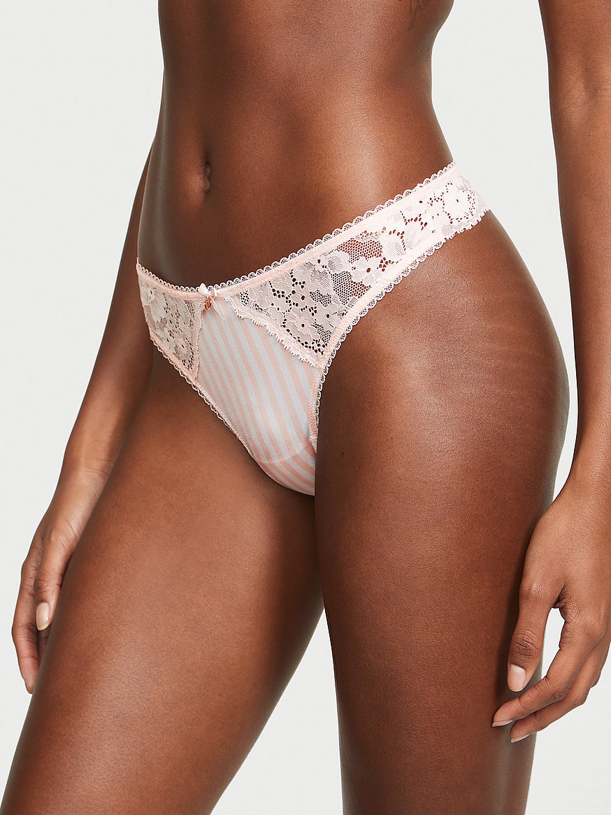 Delicate lace thong