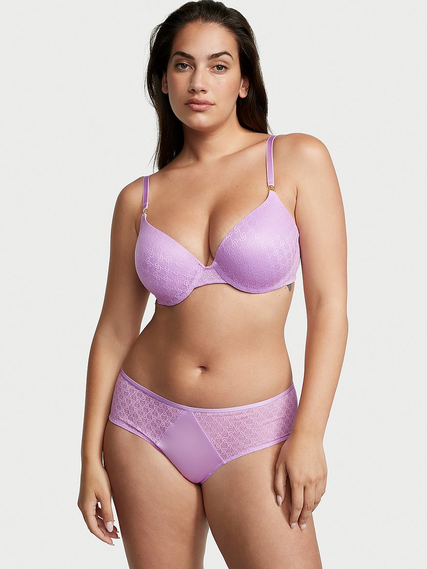  Underwire Demi Bra, Best Push-Up Bra, Smoothing Lace-Trim Bra  with Push-Up Cups AU0075 Pink#S-M Clearance: Clothing, Shoes & Jewelry