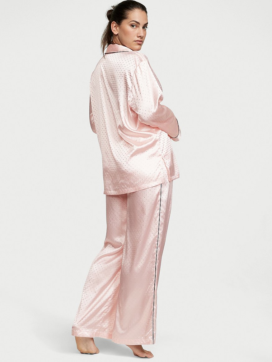 - Long Victoria\'s Lingerie Secret Dew Drop Satin Set & Pajama - Sleep