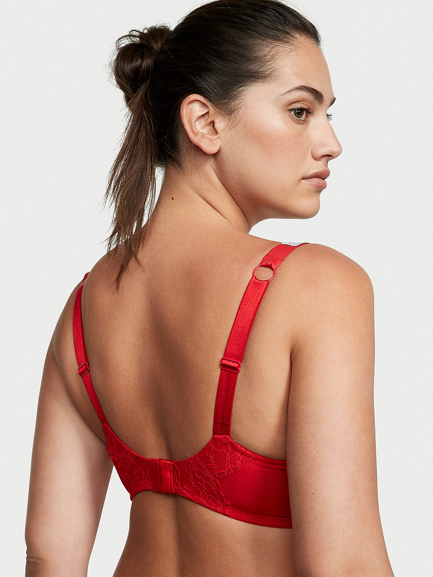 Buy Victoria's Secret Lipstick Red Strappy Unlined Bodysuit from
