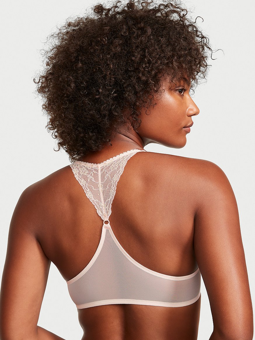 Sexy Tee Posey Lace Lightly Lined Racerback Demi Bra