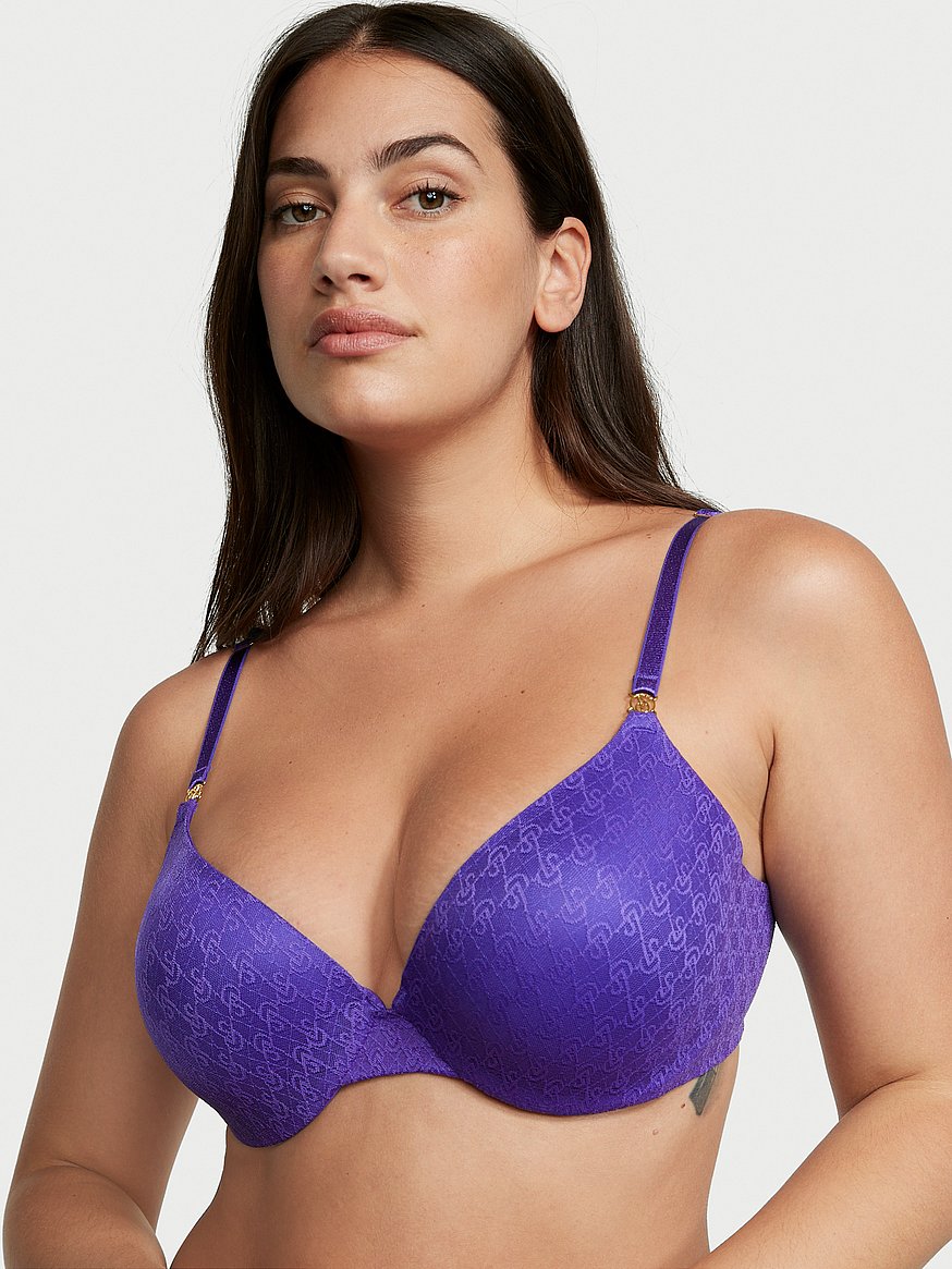Buy Victoria's Secret Star Lilac Purple Lace Lightly Lined Demi Bra from  Next Hungary