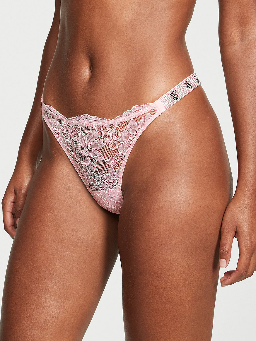 ✓ How To Use Victoria's Secret Pink Shine Lace Trim Thong Panty