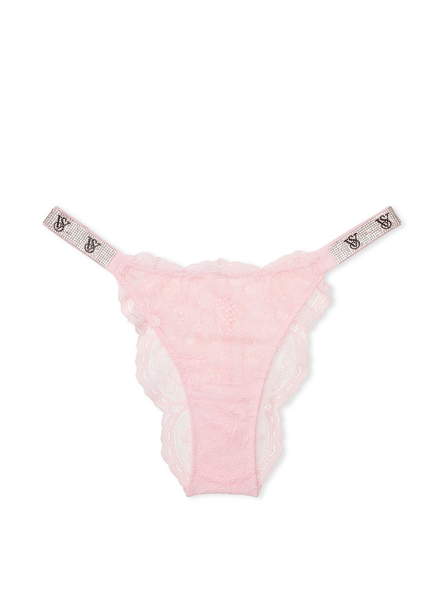 Women's Brief 36 38 S Thong Brazilian Panty Pink ❤️ Heart Sexy Primark