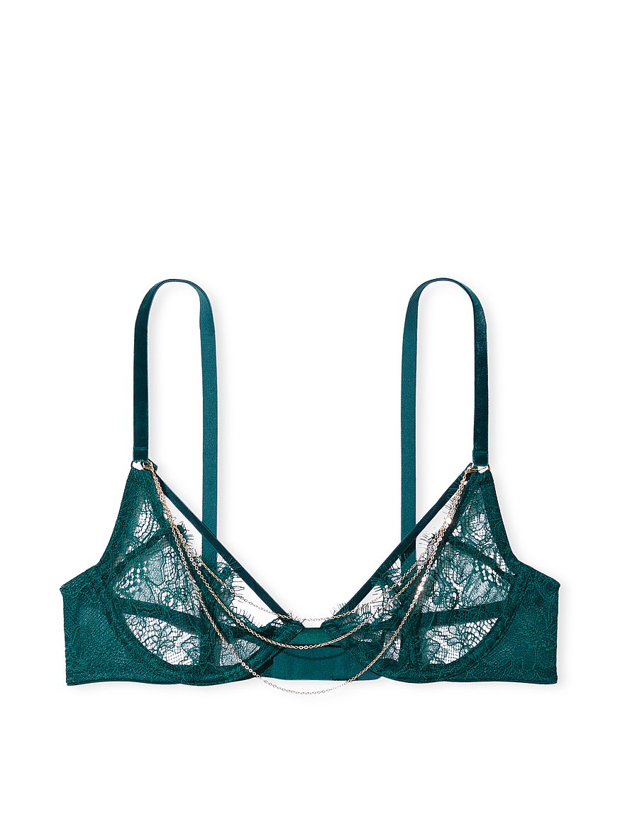 Buy Delicate Chain Open-Cup Lace Demi Bra - Order Bras online 1123062000 -  Victoria's Secret US