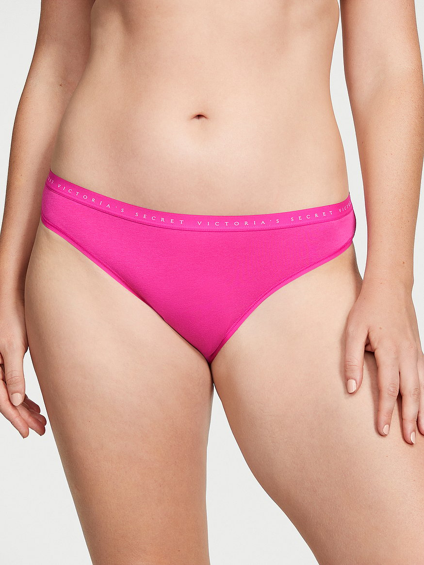 VICTORIA'S SECRET Pink Cotton Bikini Panty S M L SMALL MEDIUM LARGE Sexy VS  NWT