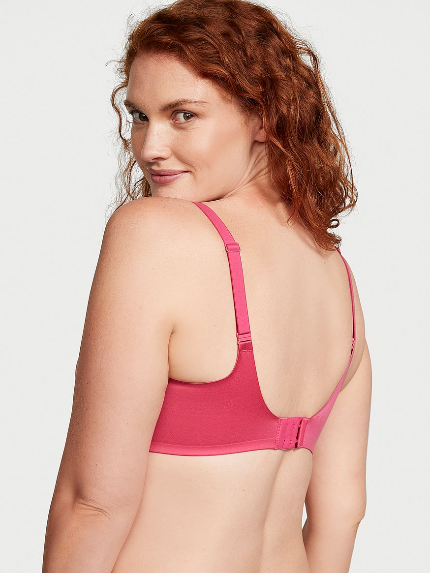 Smooth Seamless Wire-Free Longline Bra- Sun Kissed Coral - Chérie