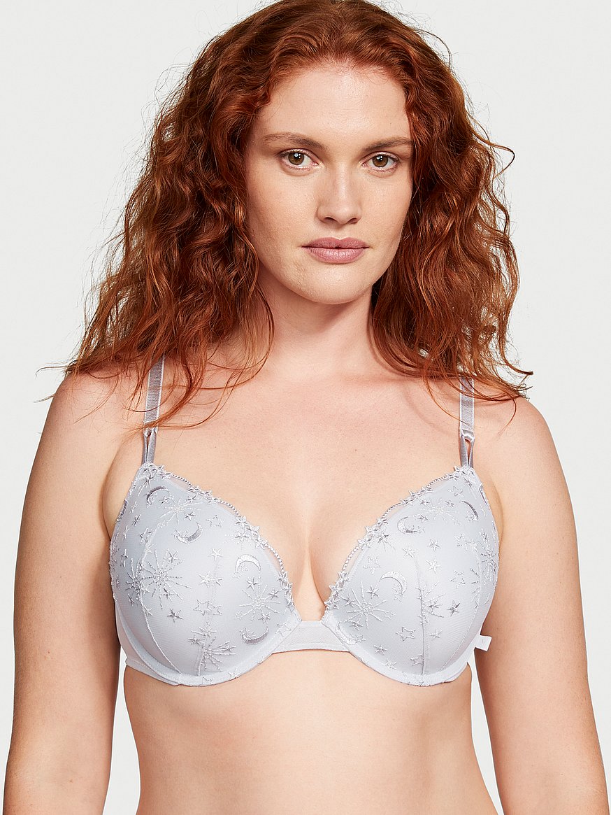 My SEXY Outfit” Victoria Secret PINK Women's Gray Push Up Bra Size 32DD