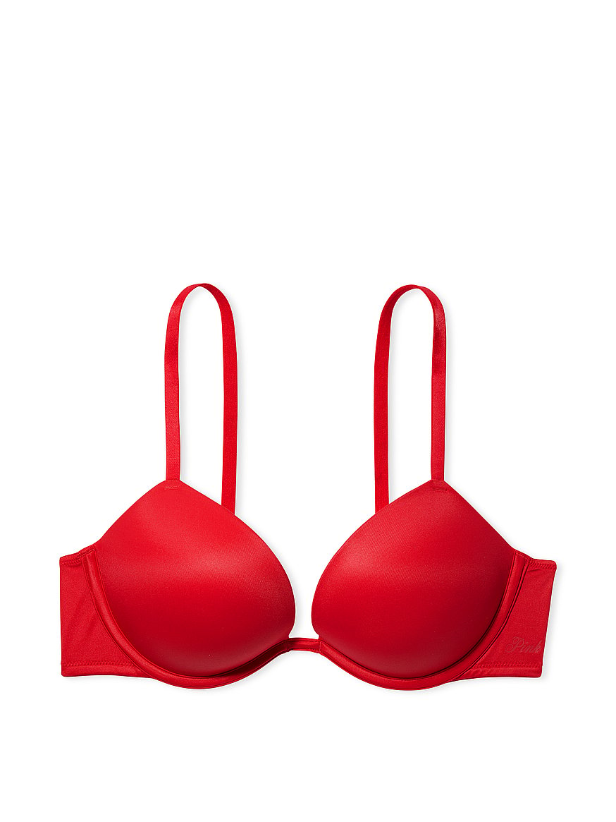 PINK Victoria's Secret Smooth Red Pepper 34A Wear Everywhere Push Up Bra  VS!!