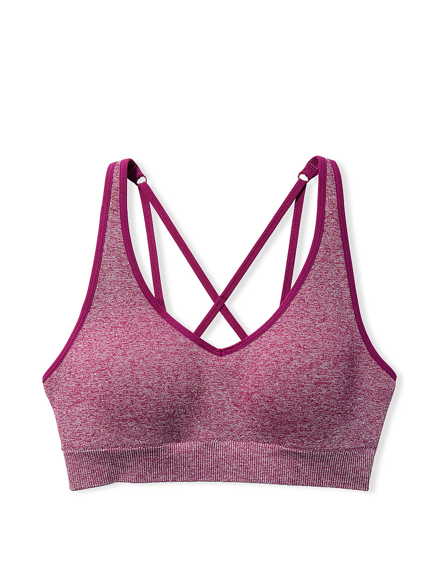 Victoria's Secret Pink Print Purple Burgundy Sports Bra Size M - 36% off