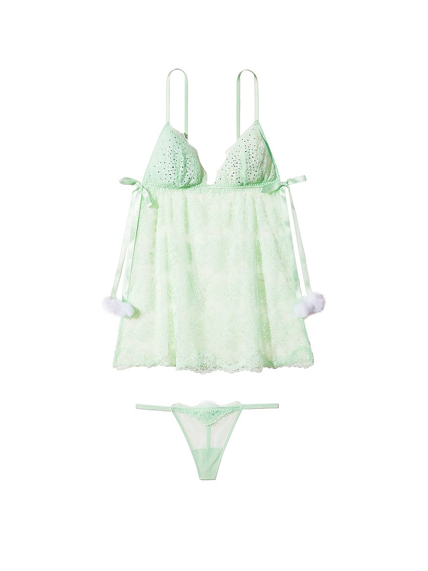 Buy Flyaway Lace Babydoll Set - Order Babydolls online 1122984300 - Victoria's  Secret US