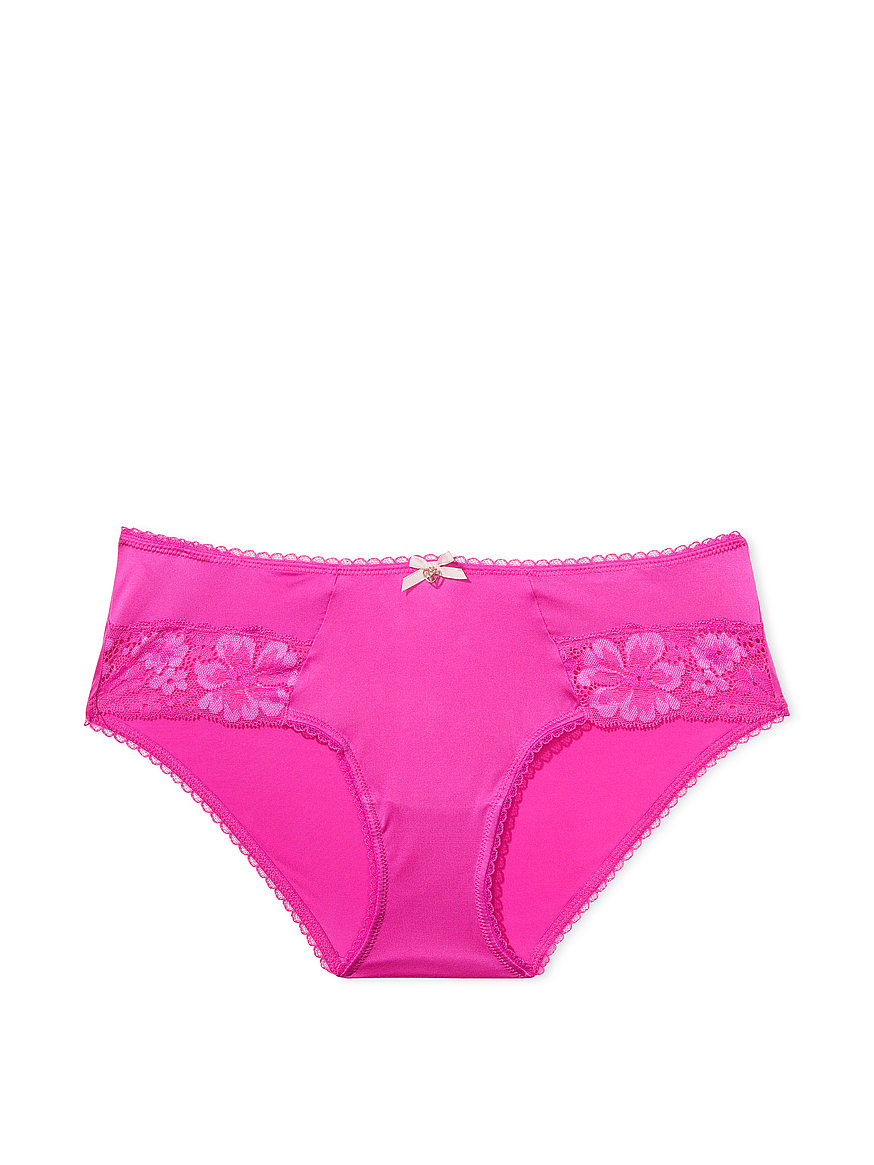 Victoria's Secret Love Logo Waistband Red Lace Large Hiphugger Panty N –  Think Pink And More