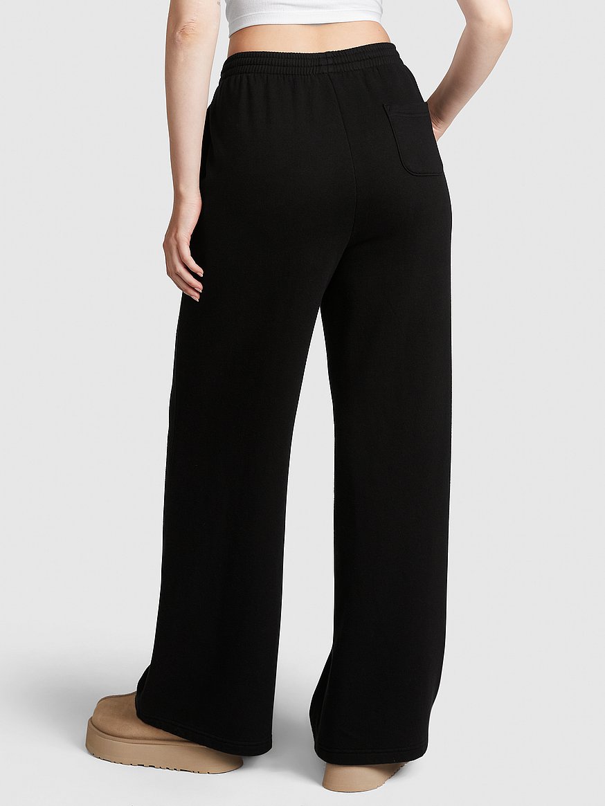 Buy Premium Fleece Wide-Leg Pants - Order Bottoms online 5000009731 - PINK  US
