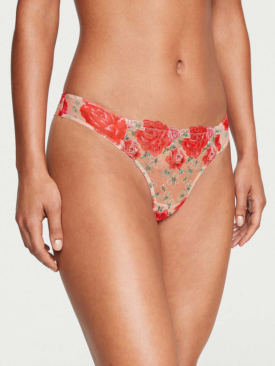 Buy Floral Lace Thong Panty Online