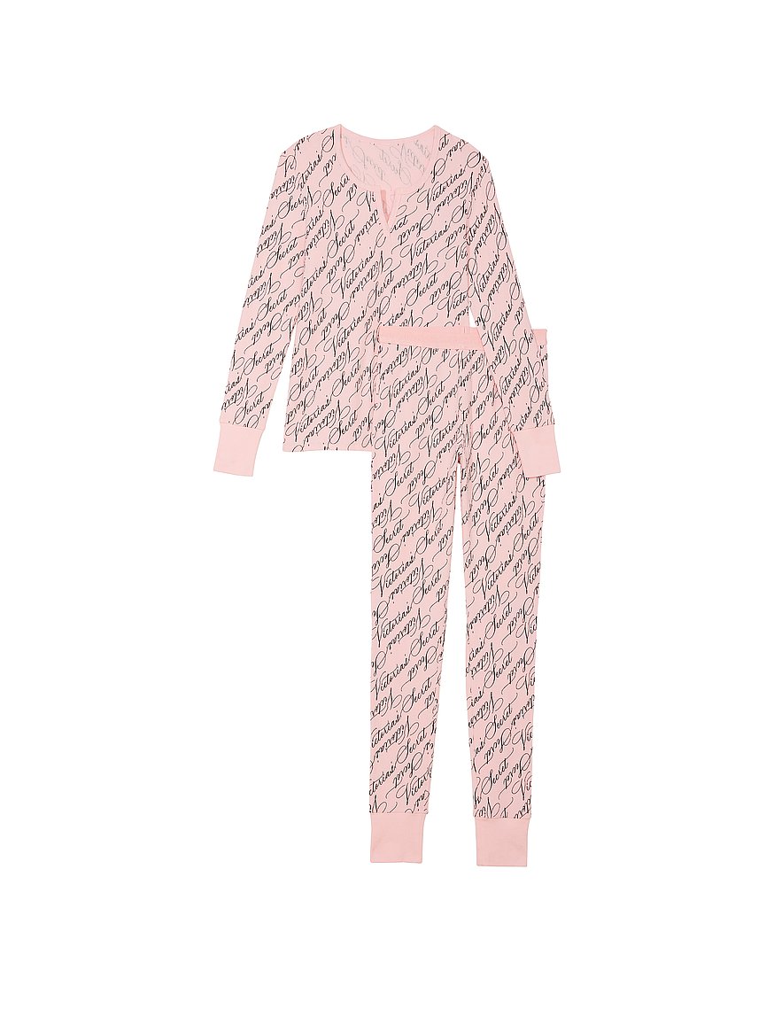 The Fireside, Long Jane Thermal Pajama. In Victoria's Secret Logo
