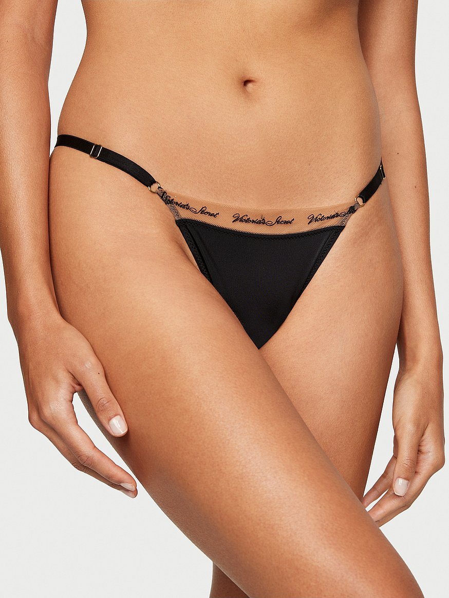 Victoria's Secret Very Sexy Love Letters Embroidery V-String Thong