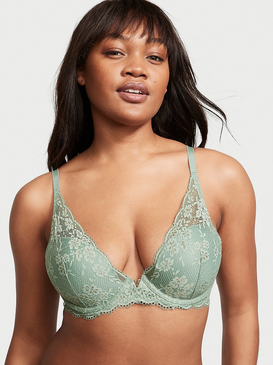 Lightly Lined Lace Plunge Bra