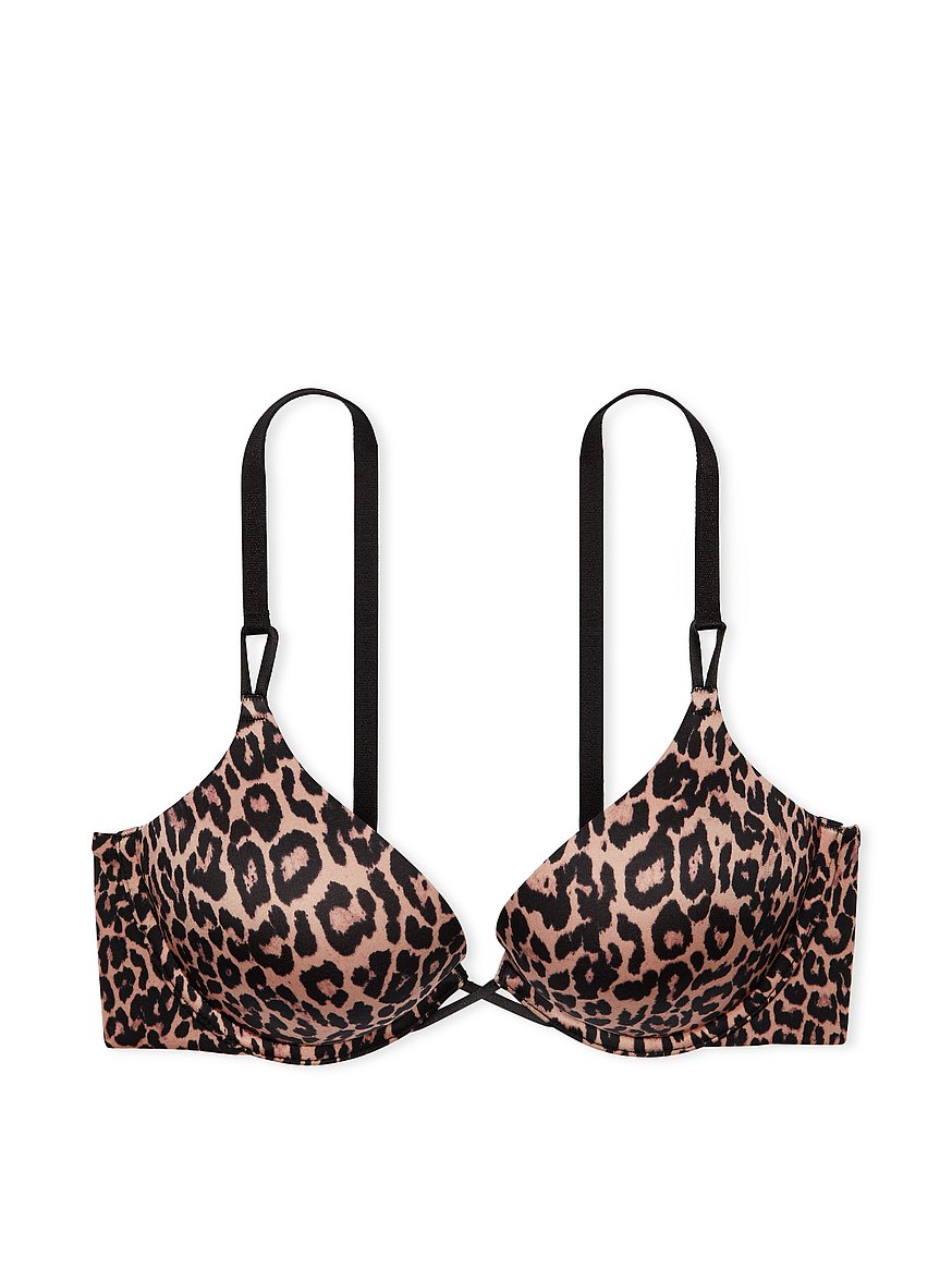 Victoria's Secret Beige Leopard Print Thong Smooth Shine Strap Knickers