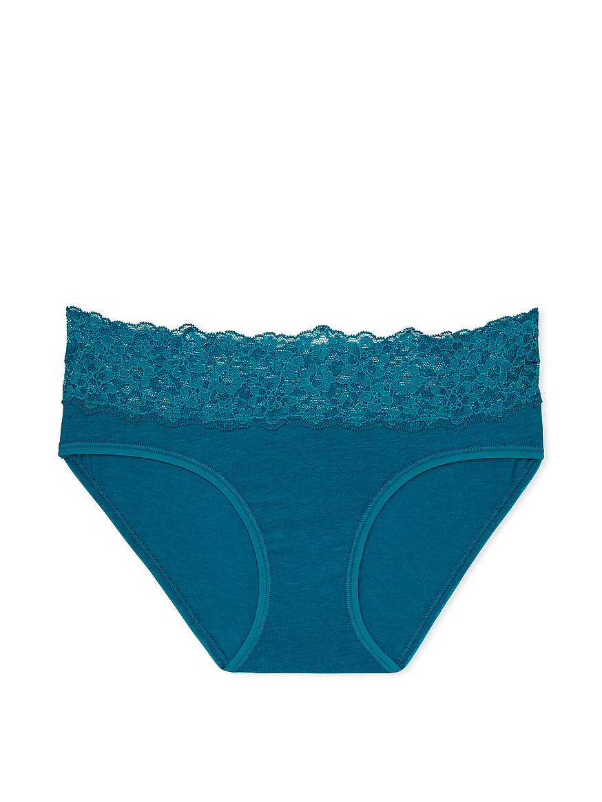 Buy Lace-Waist Cotton Hiphugger Panty - Order Panties online