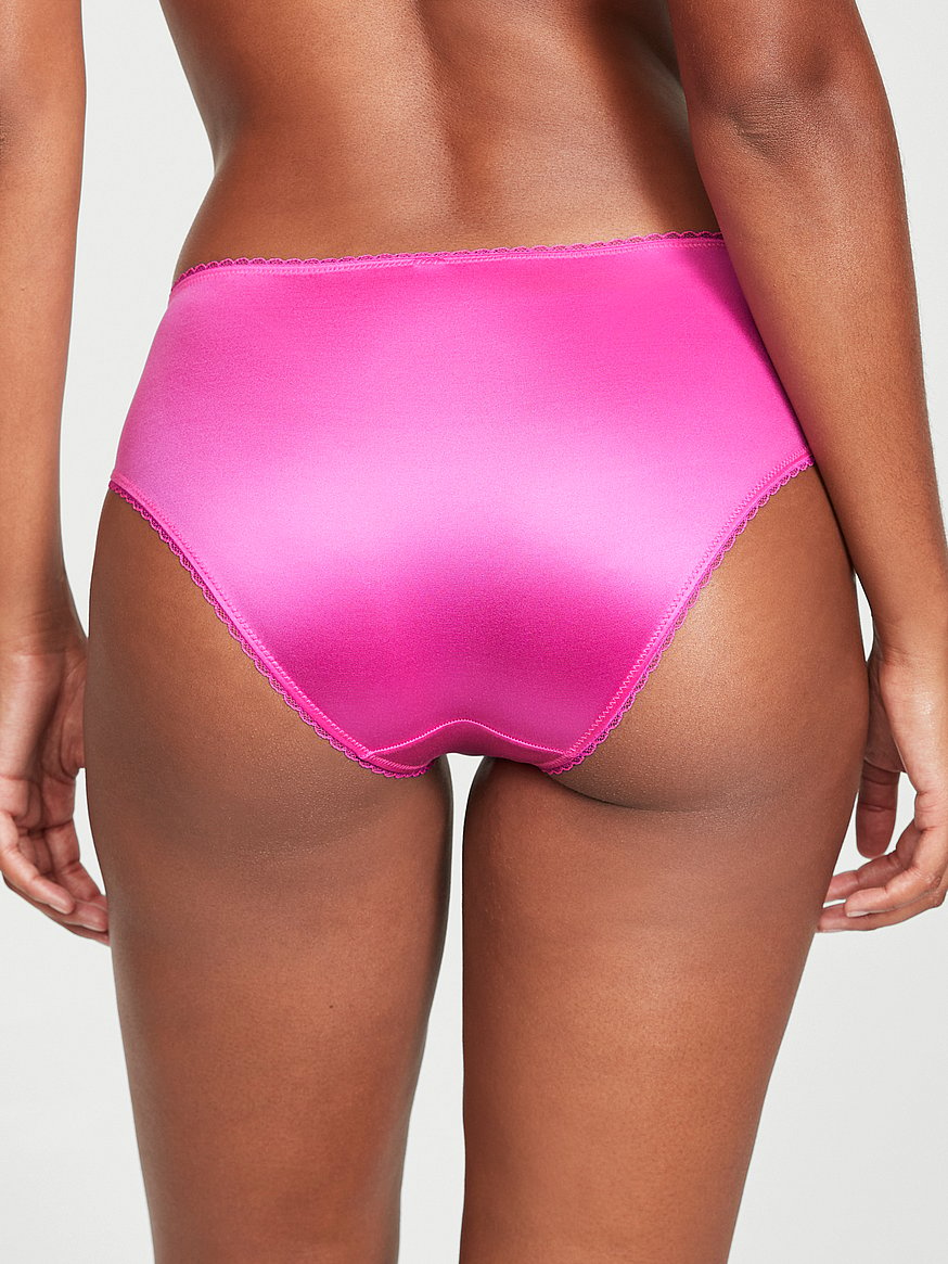 Vintage Silky Nylon Panties Hot Pink Sheer Bikini Algeria