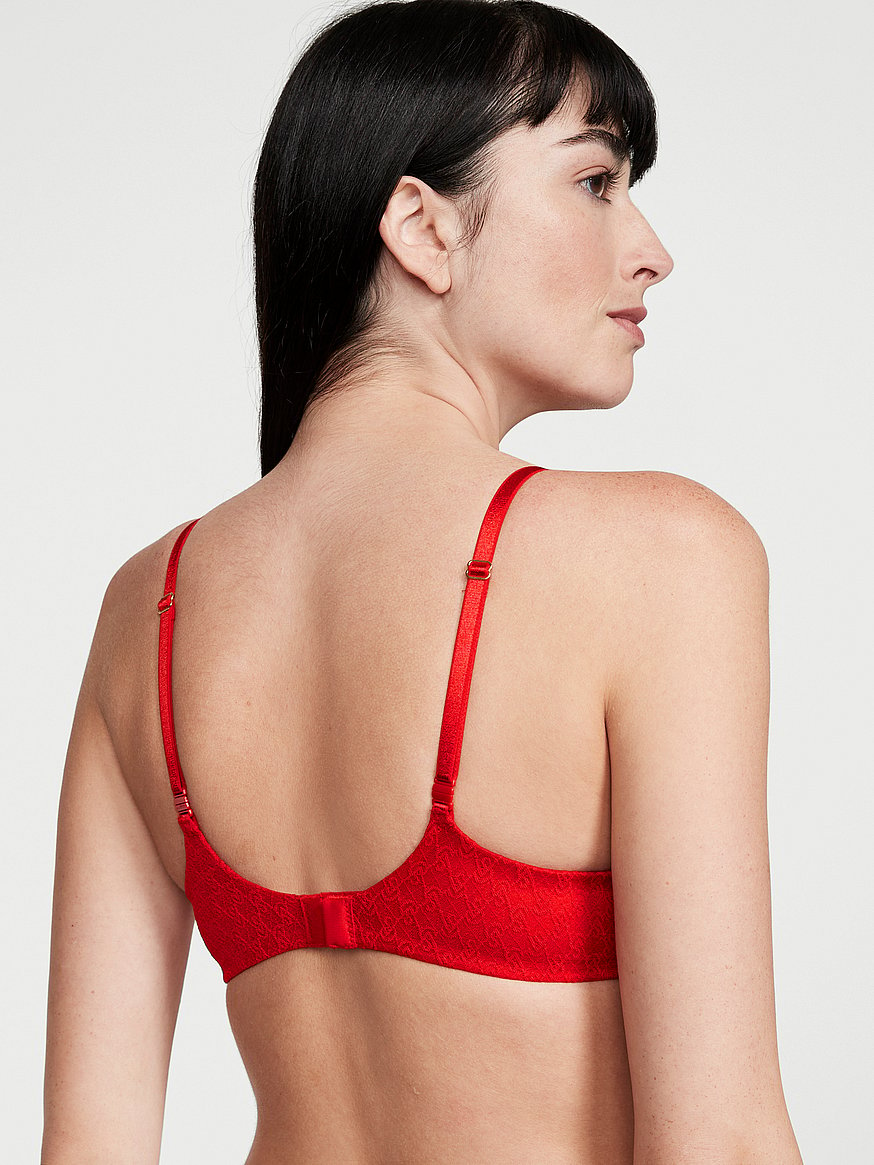 Buy Victoria's Secret Lipstick Red Lace Push Up T-Shirt Bra from Next  Luxembourg