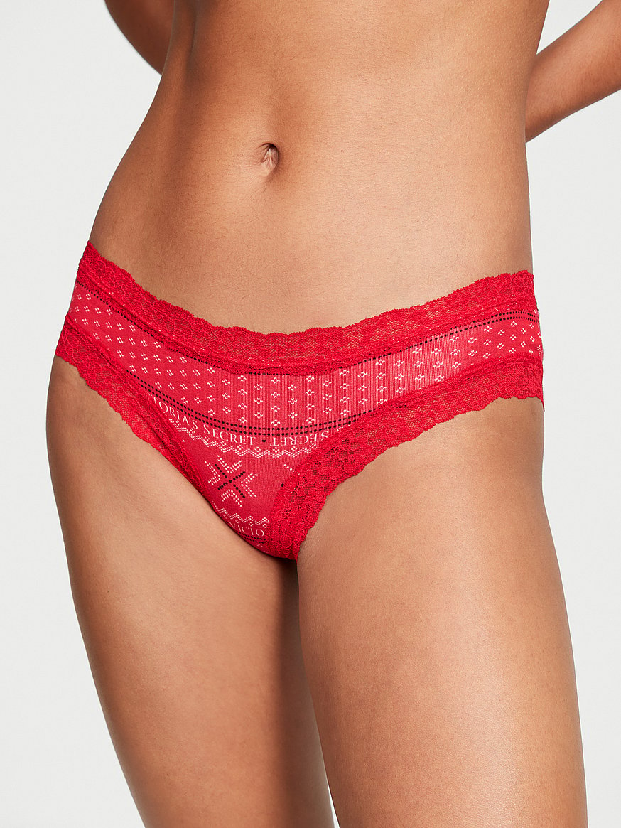 Buy Victoria's Secret Lipstick Red Cheeky Lace Knickers from Next